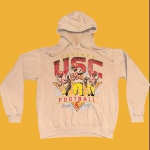 NCAA Aeropostale USC Trojans Football “Fight On!” Pullover Hoodie Men’s Large